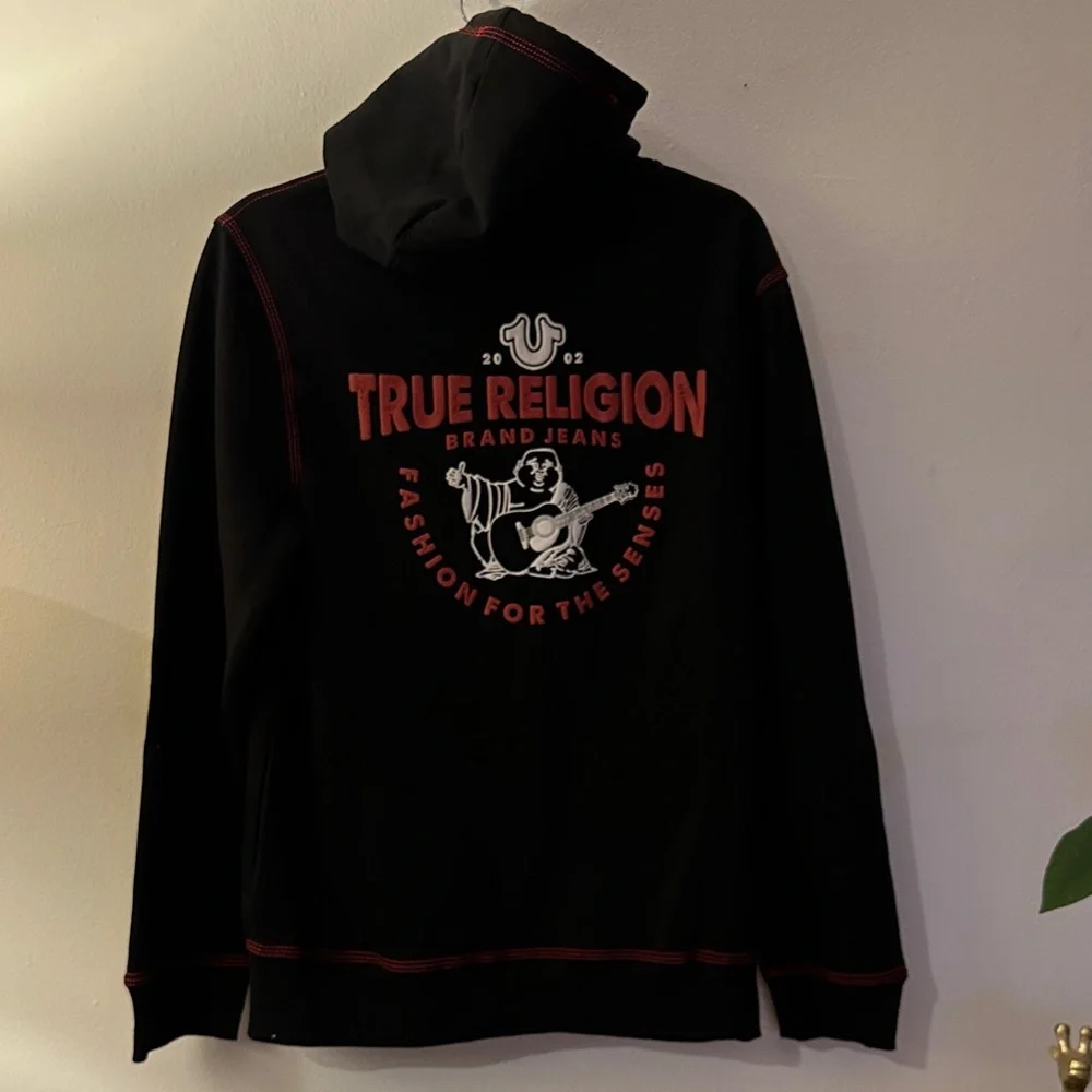 True Religion Black and Red Men's Sweater